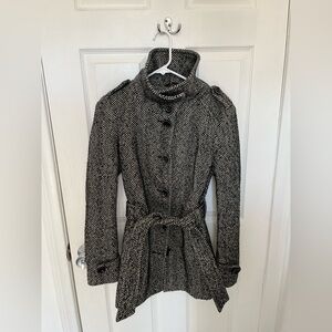 Esprit Women’s Winter Pea Coat Black Pattern